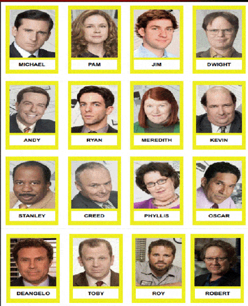 Guess Who THE OFFICE Edition Edition | DIY Guess Who Printable Cut File Game Pieces – Fun PNG
