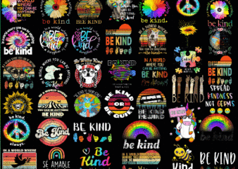 Bundle 75+ Be Kind PNG ,J ust Be Kind Png, Be Kind, Autism awareness, Puzzle piece, Tie dye, Digital download PNG