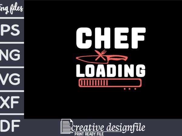 Chef loading t shirt vector file