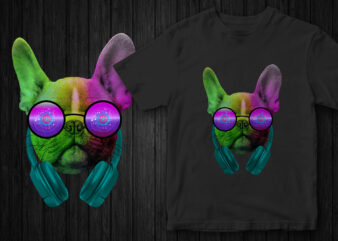 DJ DOG, DOG lover, DOG cool graphic t-shirt design, INSTANT DOWNLOAD, DOG music, DOG graphic, DOG niche t-shirts