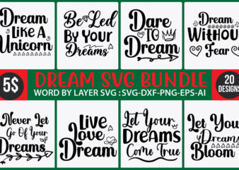 Dream SVG Bundle, Big Bundle SVG file for Cricut, Dream bundle SVG – Positive vibes bundle – Motivational Digital Download,Hand lettered feather bundle SVG, hand drawn dream catcher svg, feather t shirt vector illustration