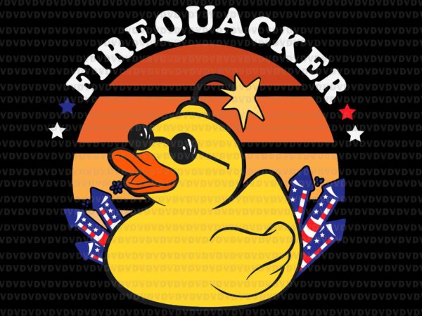 Firecracker rubber duck 4th of july patriotic svg, firequacker svg, duck 4th of july svg t shirt graphic design