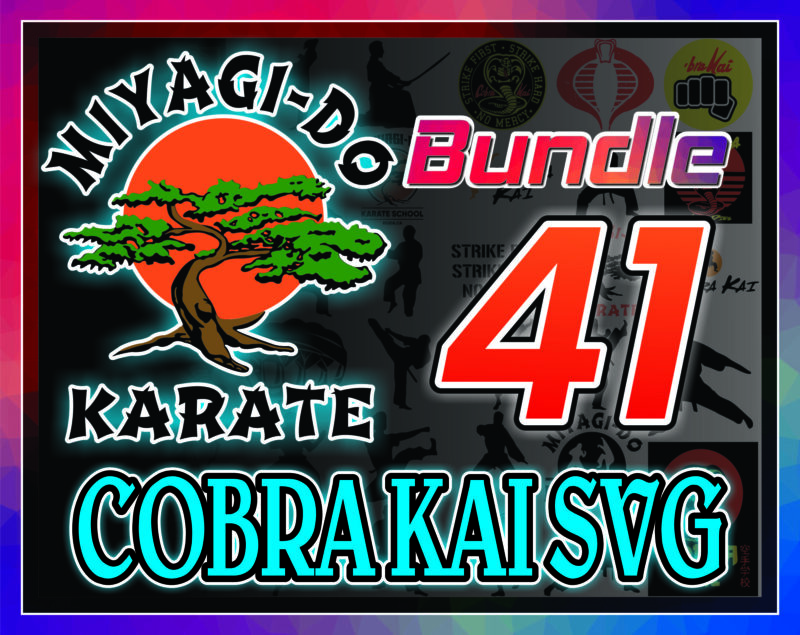 Cobra Kai SVG, Cobra Kai Logo Bundle Svg, Cobra Kai Letter Font Clipart, Karate Kid Png, Cut Files for Cricut Silhouette, Digital Download
