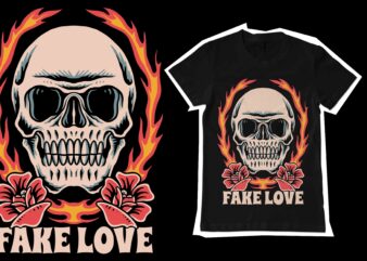 Fake love t-shirt design