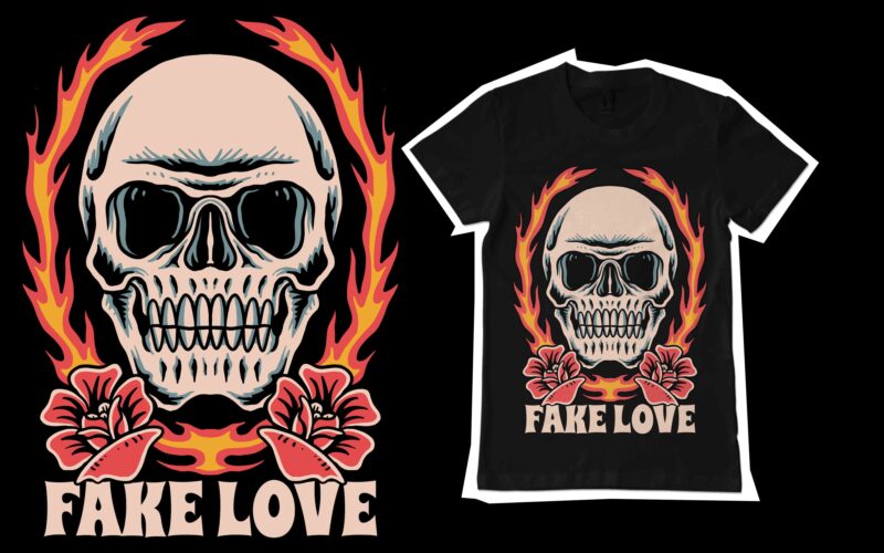 Fake love t-shirt design