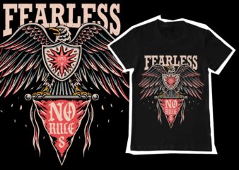 fearless illustration design for t-shirt