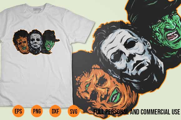 Halloween killer svg character vector art shirt design