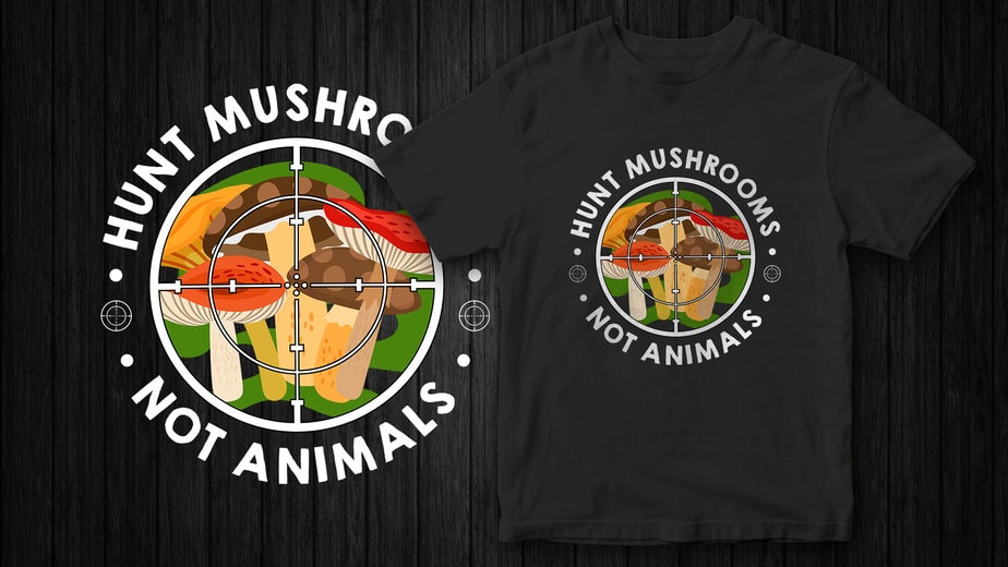 hunt mushrooms not animals shirt online ceramics