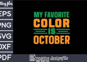 my favorite color is october t shirt designs for sale