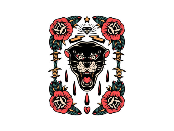 panther tattoo flash - Buy t-shirt designs panther tattoo flash - Buy t-shirt designs