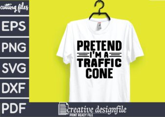 pretend i’m a traffic cone t shirt illustration