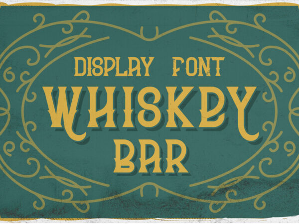 Whiskey bar font t shirt design for sale