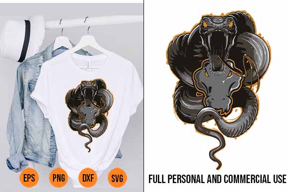 Black mamba svg vector art shirt design pin design