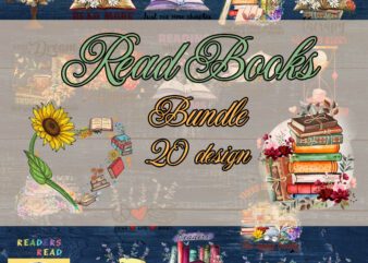 Books Lover Bundle PNG file, Love to Read PNG, Library PNG, Flower Books PNG, Magic, Fantasy, Mystical, Floral Books cut file, Reading png t shirt template