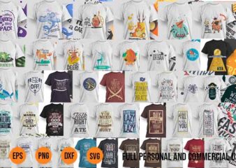 Cool Shirt Designs 100 PREMIUM Bundle AI Vectors New