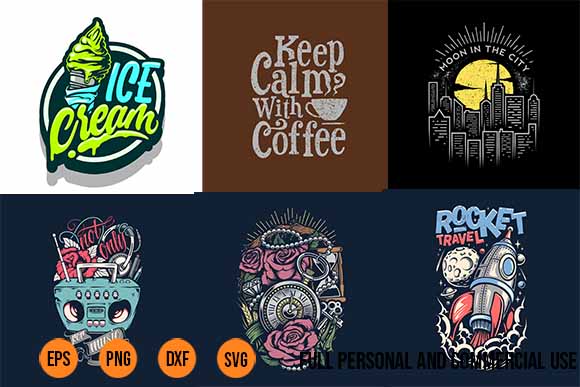 ILLUSTRATIONS VECTOR Bundle Best Selling 34 Shirt Design Art