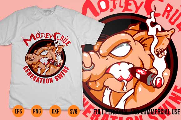Mötley crüe tee shirt design vector best selling
