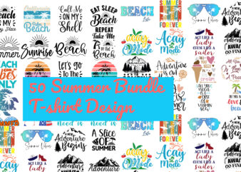 50 Summer Bundle T-shirt Design