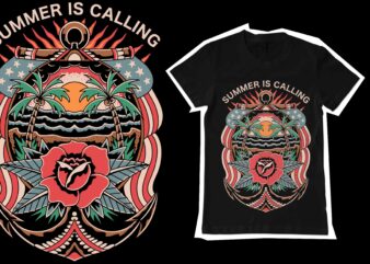 Summer is calling t-shirt design - Buy t-shirt designs