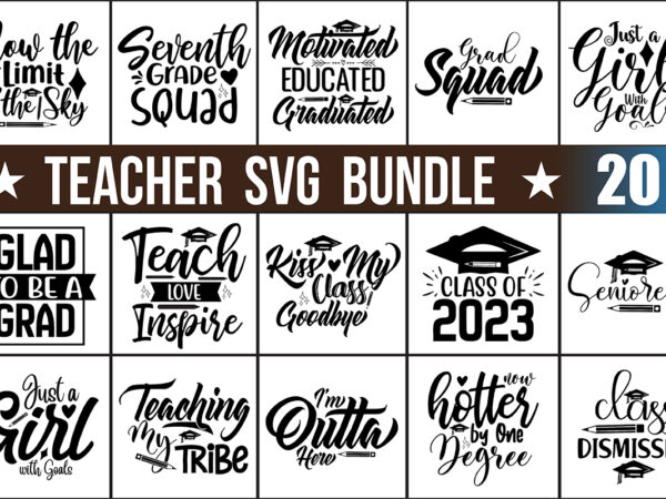 Teacher svg bundle t shirt designs for sale