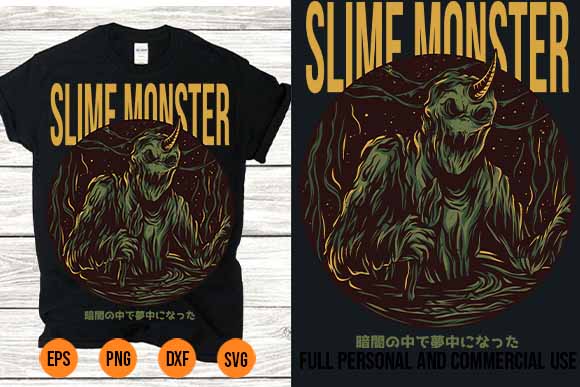 Slime monster tshirt design svg png best new 2022