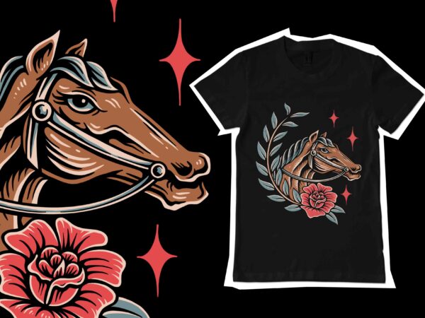 The horse t-shirt design