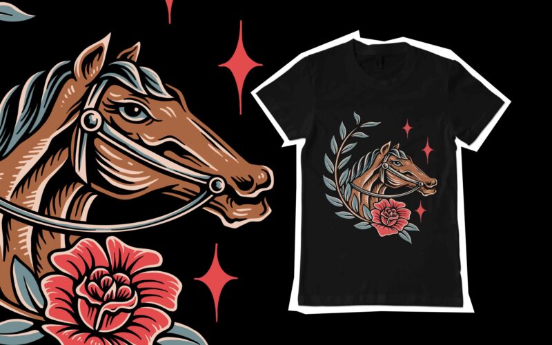 The horse t-shirt design