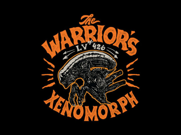 Warrior t shirt design for sale