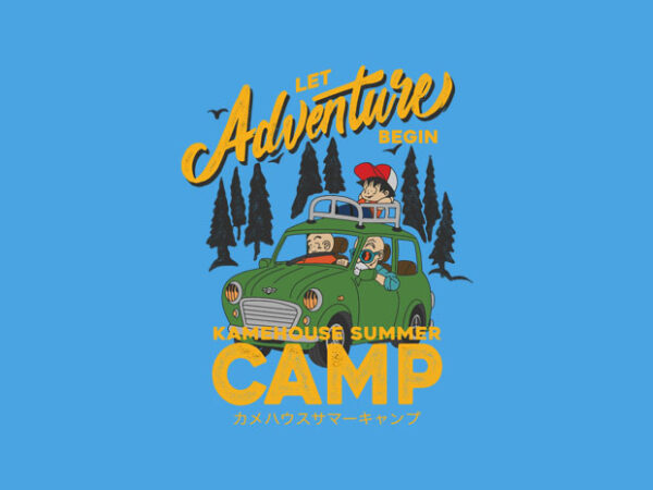Summer camp t shirt template vector