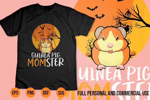 Guinea pig momster funny t-shirt design