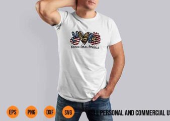 Peace Love America American Flag Men Women 4th Of July New Best 2022 t shirt illustration