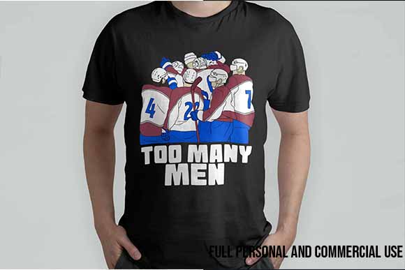 Nazem Kadri Too Many Men Avalanche Hockey Tee Best New 2022