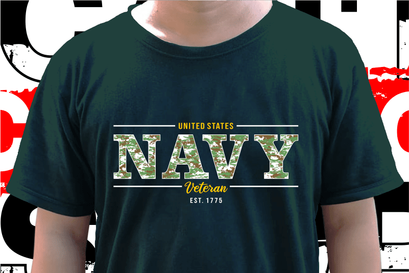 Usa Military T shirt Design, Us Navy T shirt Designs Grphic Vector, Svg, Eps, Png, Sublimation, 4Th of July