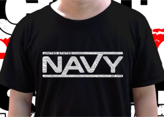 Usa Military T shirt Design, Us Navy T shirt Designs Grphic Vector, Svg, Eps, Png, Sublimation, 4Th of July