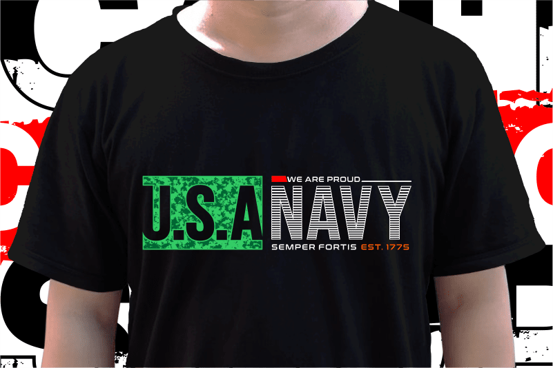 Usa Military T shirt Design, Us Navy T shirt Designs Grphic Vector, Svg, Eps, Png, Sublimation, 4Th of July