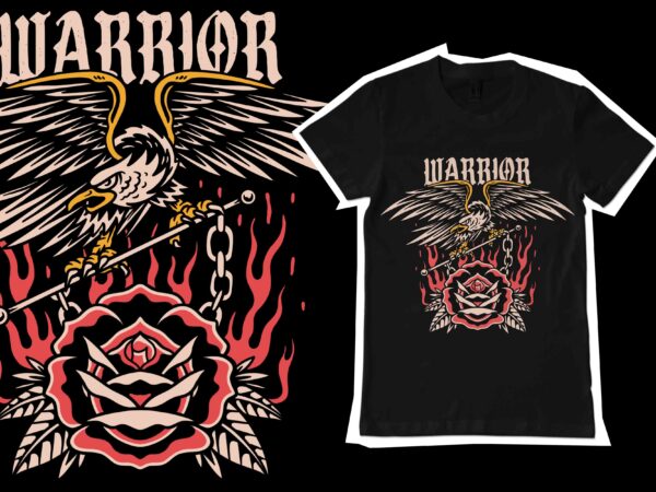 Warrior eagle t-shirt design