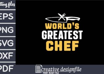 world’s greatest chef t shirt design for sale