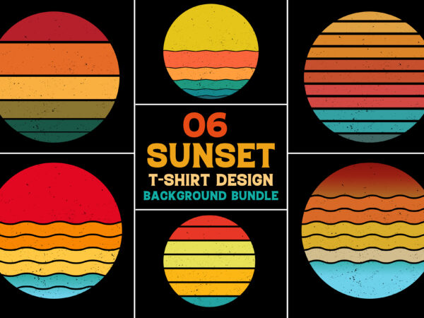 Retro vintage sunset grunge background for t-shirt dsign