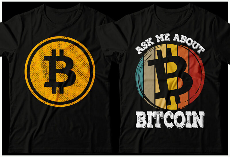 Bitcoin t-shirt Design Bundle, Bitcoin Bundle, Bitcoin tshirt, Bitcoin typography tshirt, Blockchain t-shirt, Cryptocurrency t-shirt Bundle, BTC tshirt, Bitcoin SVG Bundle