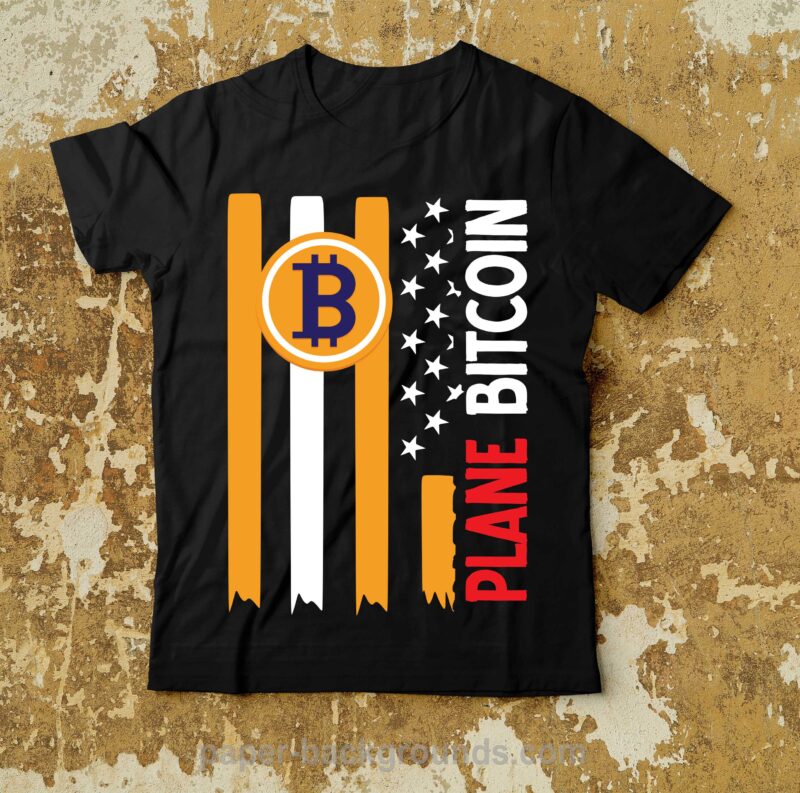 Plane Bitcoin T-Shirt Design , Dollar money millionaire bitcoin t shirt design, money t shirt design, dollar t shirt design, bitcoin t shirt design,billionaire t shirt design,millionaire t shirt design,hustle