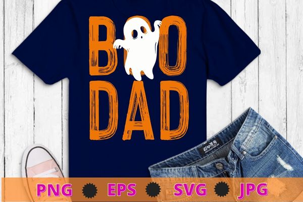 Boo dad funny halloween spooky ghost T-shirt design svg
