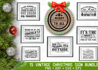 Vintage Christmas Sign Bundle