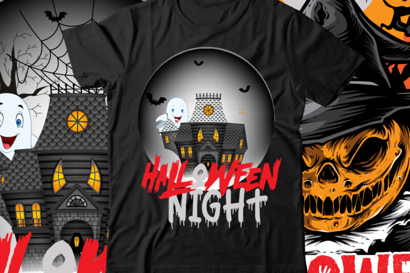 Halloween Night T-Shirt Design , Halloween t-shirt design bundle,halloween t-shirt design bundle, halloween t-shirt bundle, halloween bundle, halloween couple bundle, couple png svg,me and her bundle,halloween t-shirt design bundle,halloween t-shirt