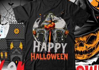 Happy Halloween T-Shirt Design , Halloween t-shirt design bundle,halloween t-shirt design bundle, halloween t-shirt bundle, halloween bundle, halloween couple bundle, couple png svg,me and her bundle,halloween t-shirt design bundle,halloween t-shirt