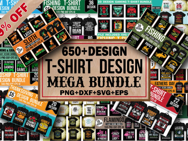 T-shirt design mega bundle