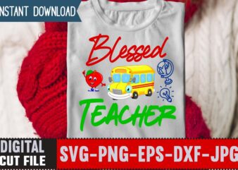 Blessed Teacher SVG t shirt template
