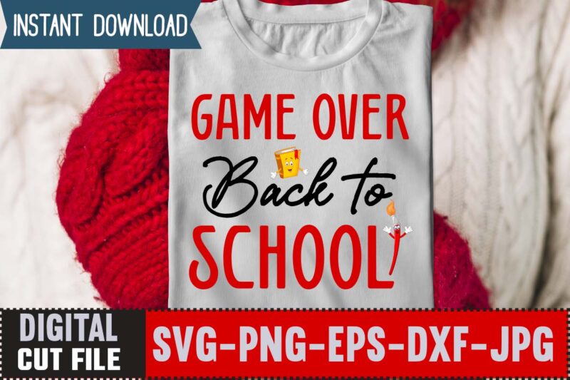 Game over Back to School SVG