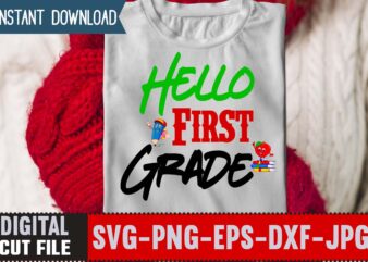 Hello First Grade SVG ,Back to School Svg Bundle,SVGs,quotes-and-sayings,food-drink,print-cut,mini-bundles,on-sale Girl First Day of School Shirt, Pre-K Svg, Kindergarten, 1st, 2 Grade Shirt Svg File for Cricut & Silhouette, Png,Hello Grade School Bundle Svg, Back To School Svg, First Day of School Svg, Hello Grade Shirt Svg, School Bundle Svg, Teacher Bundle Svg,Hello School SVG Bundle, Back to School SVG, Teacher svg, School, School Shirt for Kids svg, Kids Shirt svg, hand-lettered, Cut File Cricut,Back to School Svg Bundle, Hello Grade Svg, First Day of School Svg, Teacher Svg, Shirt Design, Cut File for Cricut, Silhouette, PNG, DXFTeacher Svg Bundle, Teacher Quote Svg, Teacher Svg, School Svg, Teacher Life Svg, Back to School Svg, Teacher Appreciation Svg