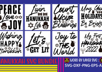 Hanukkah SVG Bundle,Chanukah Hanukkah Design Bundle svg, menorah 8 nights, svg png jpg, jewish, hanukkah oh, light the menorah, holidays, menorah sign, cricut,Hanukkah SVG Bundle , Decor Sign Design, Funny