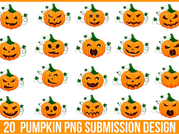 Pumpkin png submission design bundle